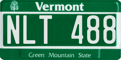 VT license plate NLT488