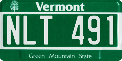 VT license plate NLT491