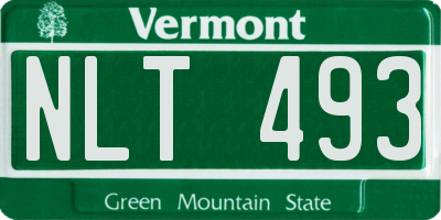 VT license plate NLT493