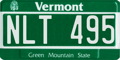VT license plate NLT495