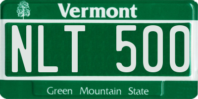 VT license plate NLT500