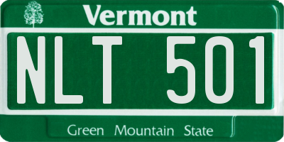 VT license plate NLT501