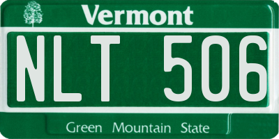 VT license plate NLT506