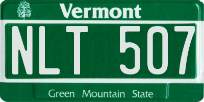 VT license plate NLT507