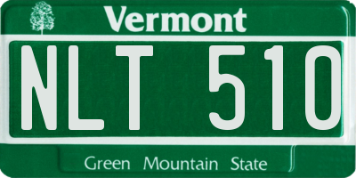 VT license plate NLT510