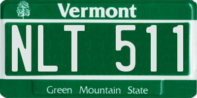 VT license plate NLT511