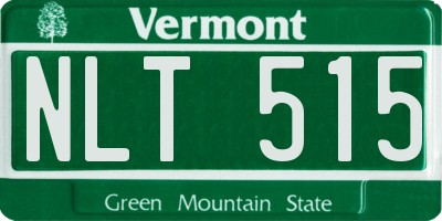 VT license plate NLT515