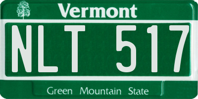VT license plate NLT517