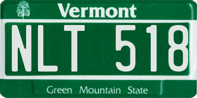 VT license plate NLT518