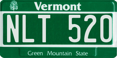 VT license plate NLT520