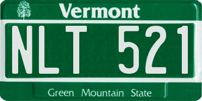 VT license plate NLT521