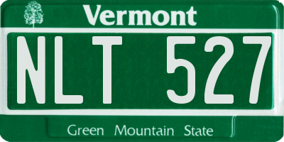 VT license plate NLT527