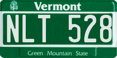 VT license plate NLT528
