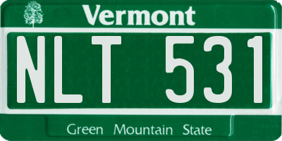 VT license plate NLT531
