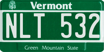VT license plate NLT532