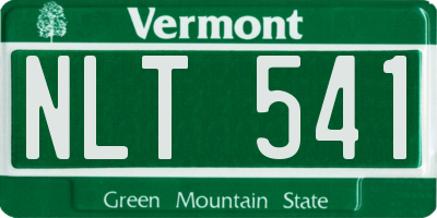 VT license plate NLT541