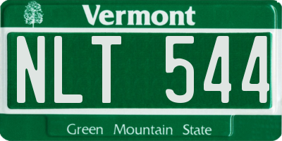 VT license plate NLT544