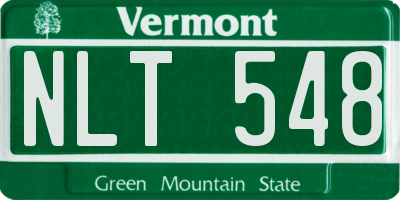 VT license plate NLT548