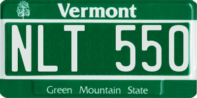 VT license plate NLT550