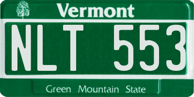 VT license plate NLT553