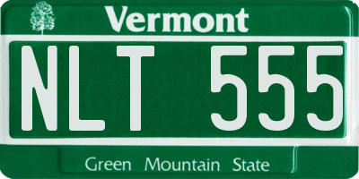 VT license plate NLT555