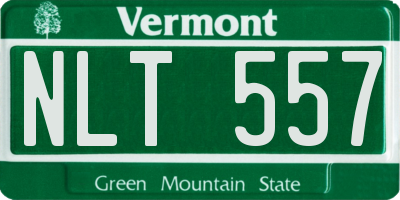 VT license plate NLT557