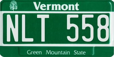 VT license plate NLT558