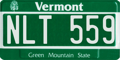 VT license plate NLT559