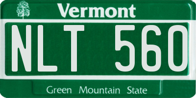 VT license plate NLT560
