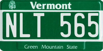 VT license plate NLT565