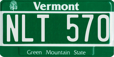 VT license plate NLT570