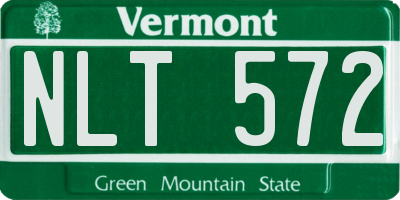 VT license plate NLT572