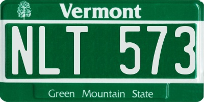 VT license plate NLT573