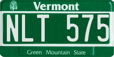 VT license plate NLT575