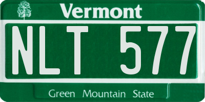VT license plate NLT577
