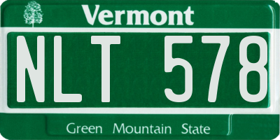 VT license plate NLT578