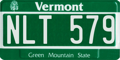 VT license plate NLT579