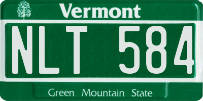 VT license plate NLT584