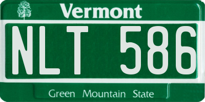 VT license plate NLT586