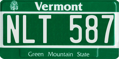 VT license plate NLT587