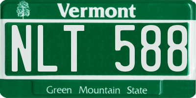 VT license plate NLT588