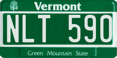 VT license plate NLT590