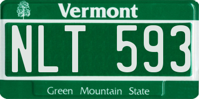 VT license plate NLT593