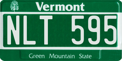 VT license plate NLT595