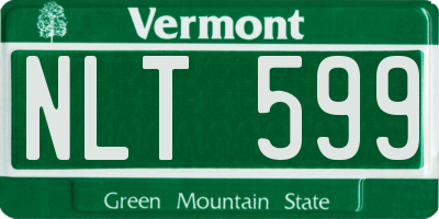VT license plate NLT599