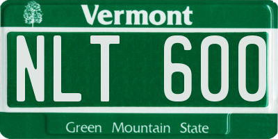 VT license plate NLT600