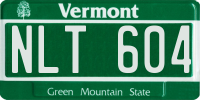 VT license plate NLT604