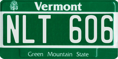 VT license plate NLT606