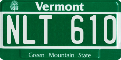 VT license plate NLT610