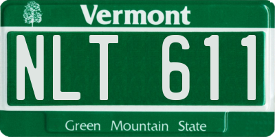 VT license plate NLT611